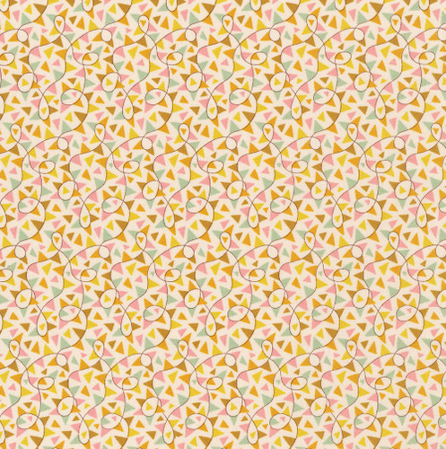 Riley Blake Fabrics Liberty Fabrics Lasenby Cotton Summer Fair Fun Fair Bunting D Gold Brown