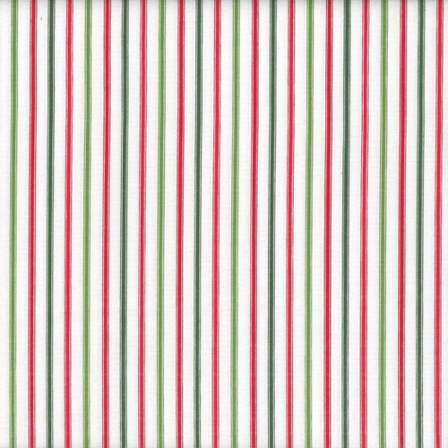Riley Blake Fabrics Seasonal Basics Ticking Stripe Christmas