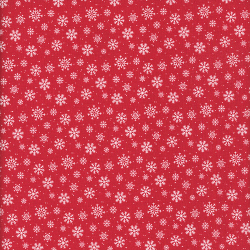 Riley Blake Fabrics Seasonal Basics Snowflakes Red