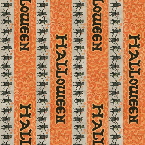Riley Blake Fabrics Spooky Teresa Kogut Spooky Halloween Stripe Gray
