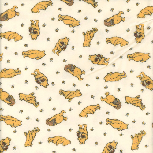 Riley Blake Fabrics Designer Flannel Winnie the Pooh Toss Cream