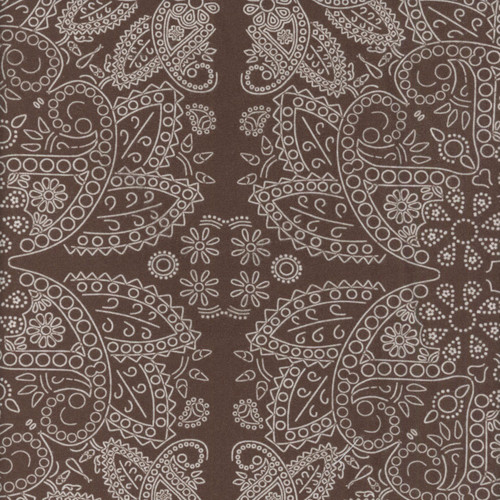 Riley Blake Fabrics Designer Flannel Cowboys Bandana Brown