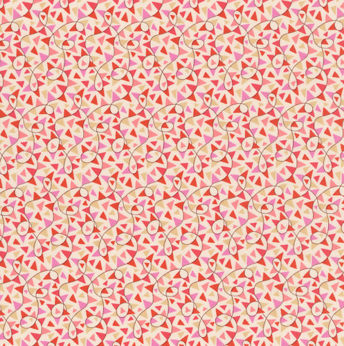 Riley Blake Fabrics Liberty Fabrics Lasenby Cotton Summer Fair Fun Fair Bunting C Pink Red