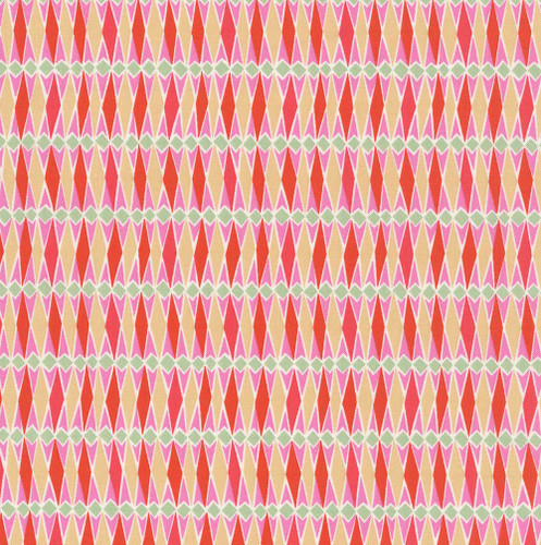 Riley Blake Fabrics Liberty Fabrics Lasenby Cotton Summer Fair Fairground Stripe C Red Pink