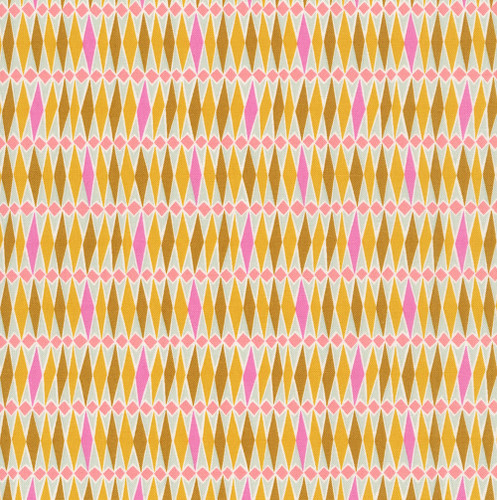 Riley Blake Fabrics Liberty Fabrics Lasenby Cotton Summer Fair Fairground Stripe D Gold Brown