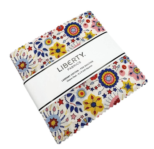 Riley Blake Fabrics Liberty Fabrics Lasenby Cotton Summer Fair 5 Inch Stacker Charm Squares