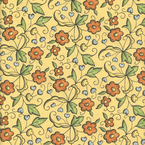 Riley Blake Fabrics Scary Scraps Janet Wecker Frisch Fall Floral Yellow