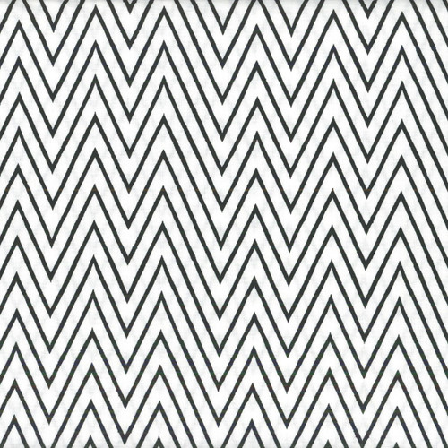 Riley Blake Fabrics Scary Scraps Janet Wecker Frisch Shocking Chevron White