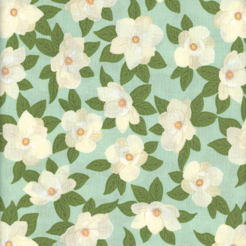 Riley Blake Fabrics Southern Charm Magnolia Blooms Mint Green