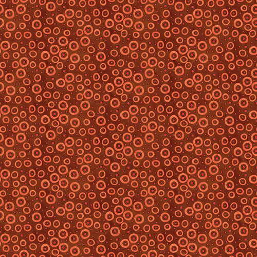 Riley Blake Fabrics Spooky Teresa Kogut Spooky Polka Dots Rusty Oak
