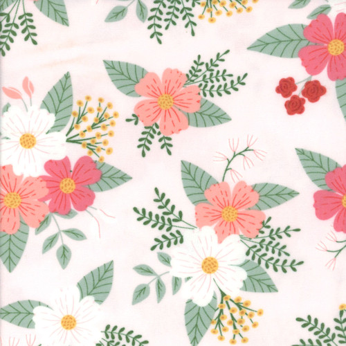 Riley Blake Fabrics Designer Flannel Meadow Moments Floral Pink