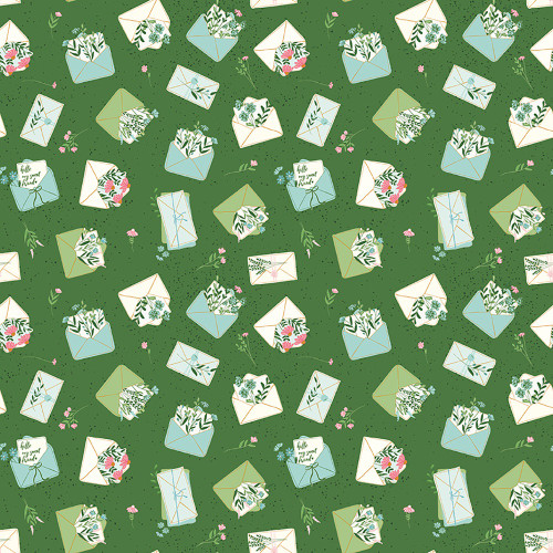 Riley Blake Fabrics Correspondence by Beverly McCollough Letters Treetop
