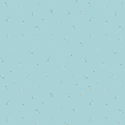 Riley Blake Fabrics Correspondence by Beverly McCollough Stitching Aqua