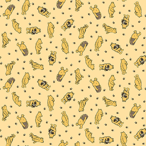 Riley Blake Fabrics Designer Flannel Winnie the Pooh Toss Sunshine