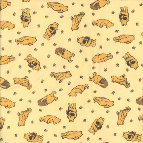 Riley Blake Fabrics Designer Flannel Winnie the Pooh Toss Sunshine