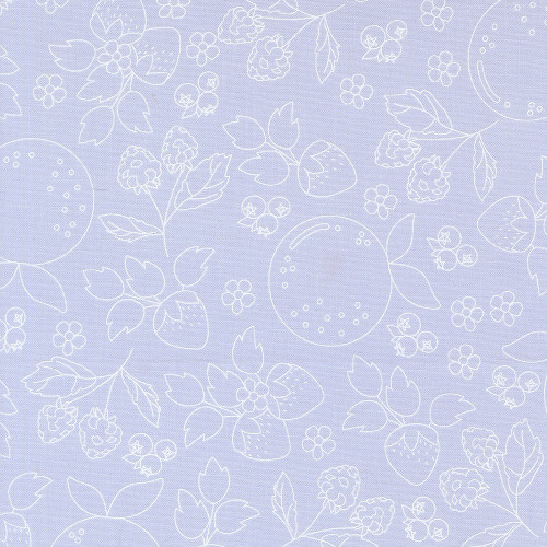 Moda Fabrics Fruit Salad Corey Yoder Fruit Sketch Toile Light Blue Blue