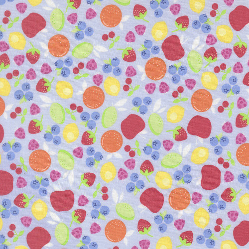 Moda Fabrics Fruit Salad Corey Yoder Fruit Cup Light Blue Blue