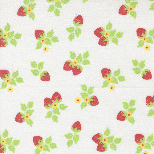 Moda Fabrics Fruit Salad Corey Yoder Strawberries Off White Multi
