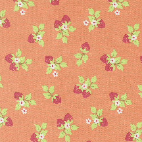 Moda Fabrics Fruit Salad Corey Yoder Strawberries Coral Peach