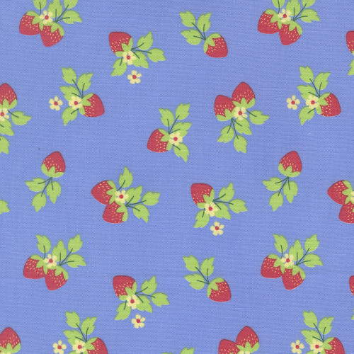 Moda Fabrics Fruit Salad Corey Yoder Strawberries Sky Blue