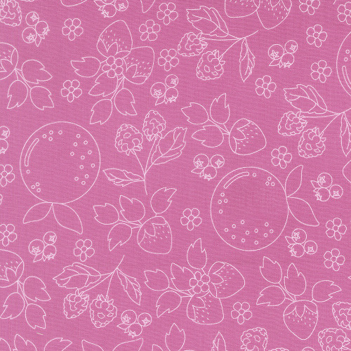 Moda Fabrics Fruit Salad Corey Yoder Fruit Sketch Toile Petal Pink Pink
