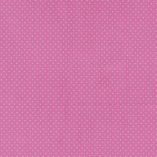 Moda Fabrics Fruit Salad Corey Yoder Pin Dot Petal Pink, pink fabric with white polka dots.