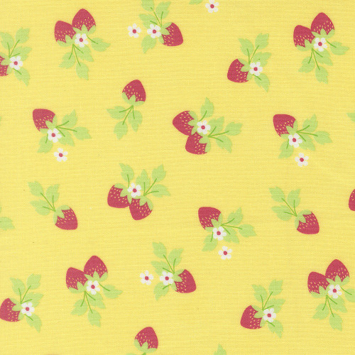 Moda Fabrics Fruit Salad Corey Yoder Strawberries Sunshine Yellow