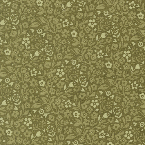 Moda Fabrics Fieldrush BasicGrey Ivy Floral Ivy Basil Green