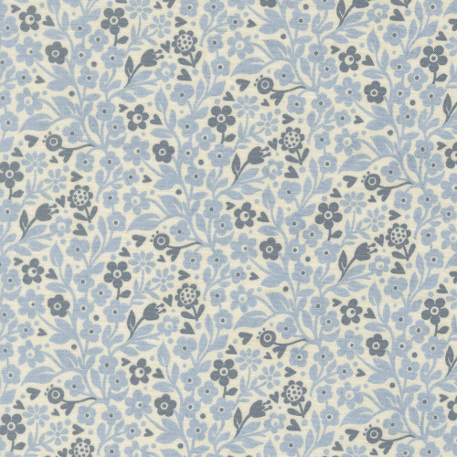 Moda Fabrics Fieldrush BasicGrey Ivy Floral Ivy Bramble Blue
