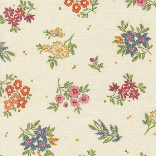 Moda Fabrics Fieldrush BasicGrey Camellia Floral Camellia Opal Multi