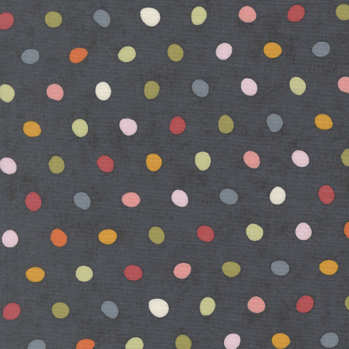 Moda Fabrics Fieldrush BasicGrey Poppy Dots Poppy Portobello Blue