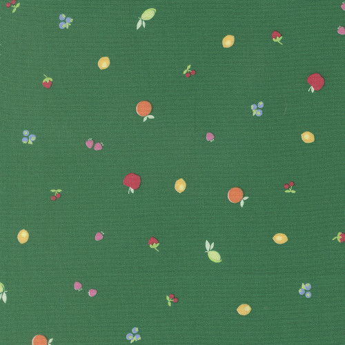 Moda Fabrics Fruit Salad Corey Yoder Fruit Snack Fruit Dot Emerald Green