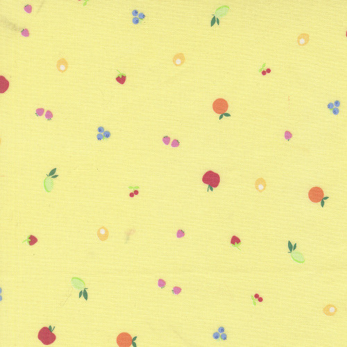 Moda Fabrics Fruit Salad Corey Yoder Fruit Snack Fruit Dot Lemon Yellow