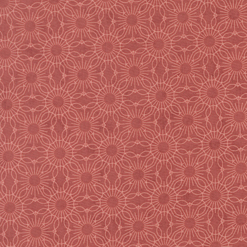 Moda Fabrics Fieldrush BasicGrey Jasmine Medallion Dot Jasmine Azalea Red