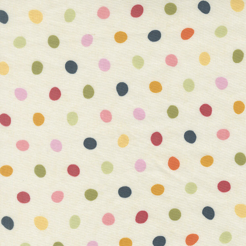 Moda Fabrics Fieldrush BasicGrey Poppy Dots Poppy Opal Multi