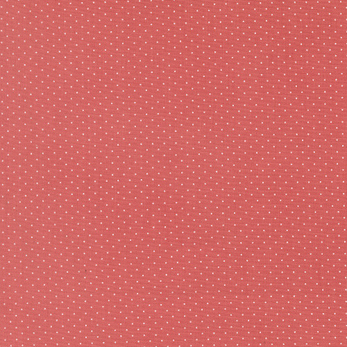 Moda Fabrics Fruit Salad Corey Yoder Pin Dot Flamingo Red