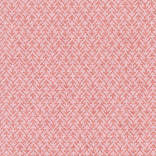 Moda Fabrics Fieldrush BasicGrey Floral Trellis Trellis Peony Pink, pink fabric with a floral pattern and intricate trellis design.