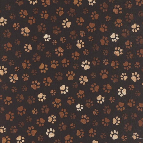 Timeless Treasures Fabrics I Love My Dog Paw Prints Mud
