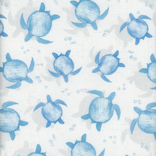 Lumin Fabrics White Owl Textiles Take Me To The Sea Cream Sea Turtles Swimming