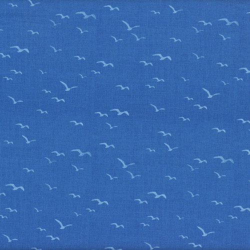 Lumin Fabrics White Owl Textiles Take Me To The Sea Blue Sea Gulls