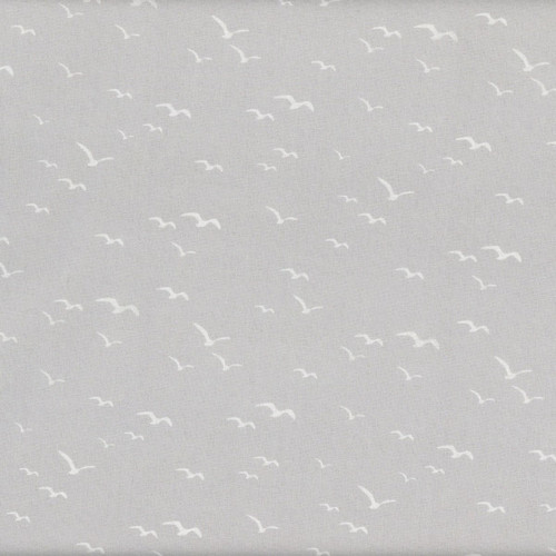 Lumin Fabrics White Owl Textiles Take Me To The Sea Grey Sea Gulls