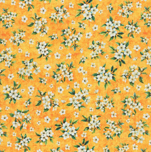 Quilting Treasures Fabrics Citrus Bliss Dan Morris Creative Lime Green Lemon Blooms