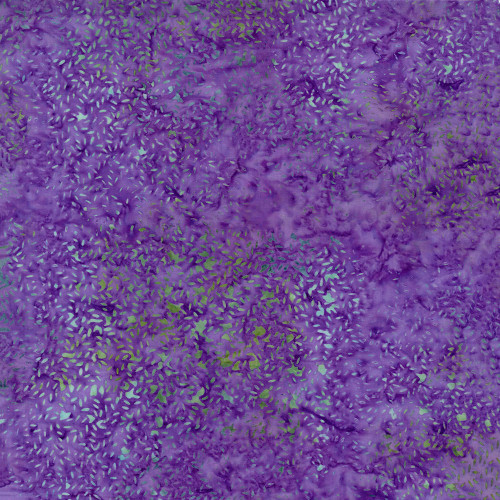 Timeless Treasures Fabrics Tonga Batiks Mermaid Freesia Purple Tiny Leaves