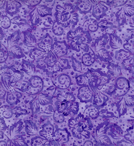 Timeless Treasures Fabrics Tonga Batiks Mermaid Purple Dotted Hibiscus