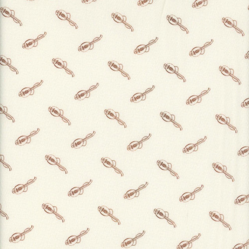 Marcus Fabrics Kindred Konversations Sheryl Johnson Mandolin Cream, fabric with a pattern of small Mandolin illustrations on a cream background.