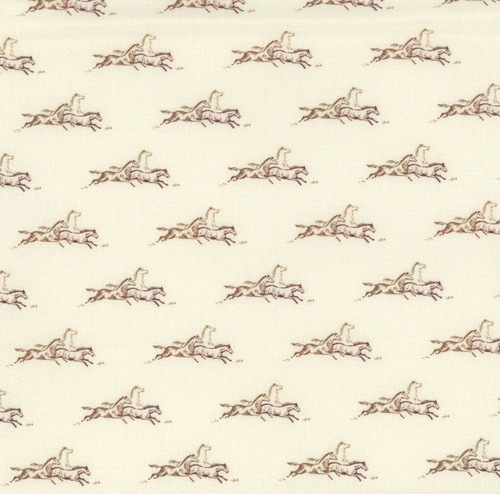 Marcus Fabrics Kindred Konversations Sheryl Johnson Horses Cream