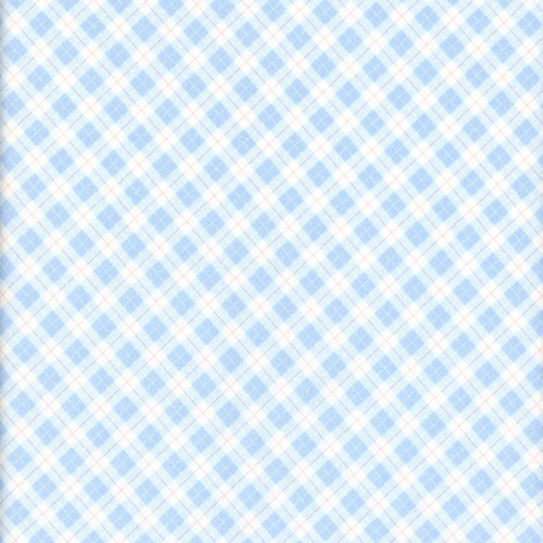 Marcus Fabrics Aunt Grace Rock My Baby Judie Rothermel Plaid Blue