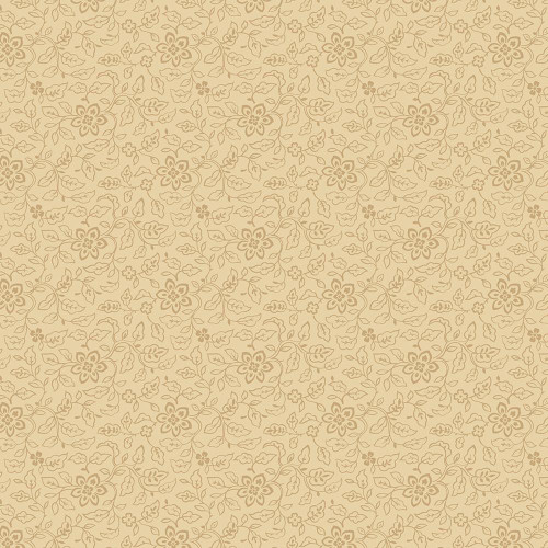 Marcus Fabrics Black Sheep Cottons Pam Buda Barely There Cream, floral fabric pattern in soft cream and light brown tones.
