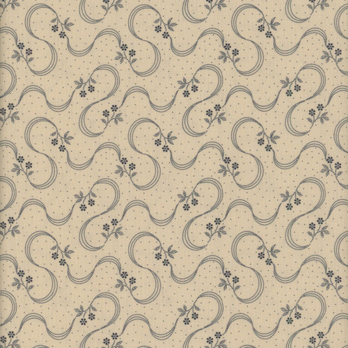Marcus Fabrics Anna Bs Indigos Carrie Quinn Ribbons Beige