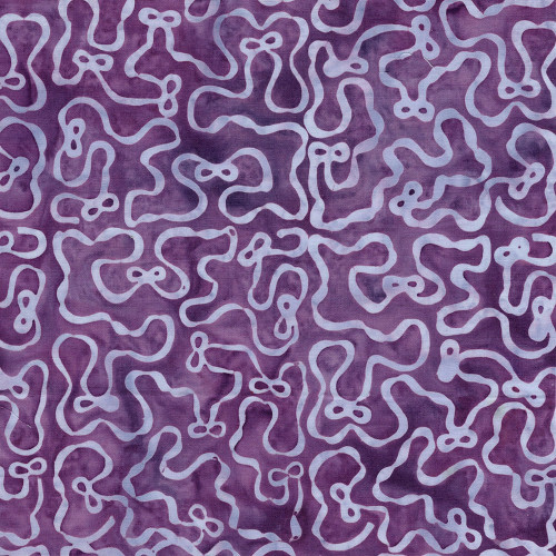 Island Batik Fabrics Sweet Sentiments Patriotic Batiks Purple Heather Meander Ribbons of Peace